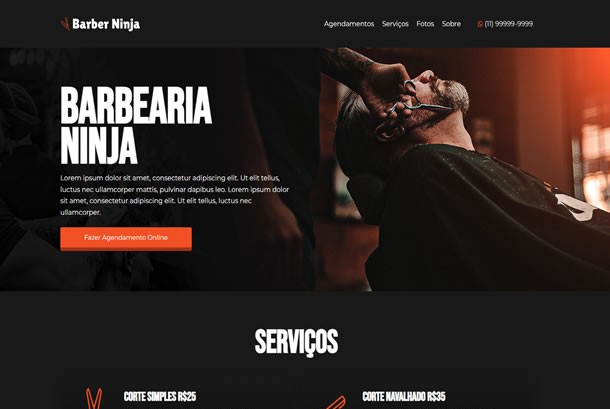 Prévia do modelo BARBEARIA NINJA